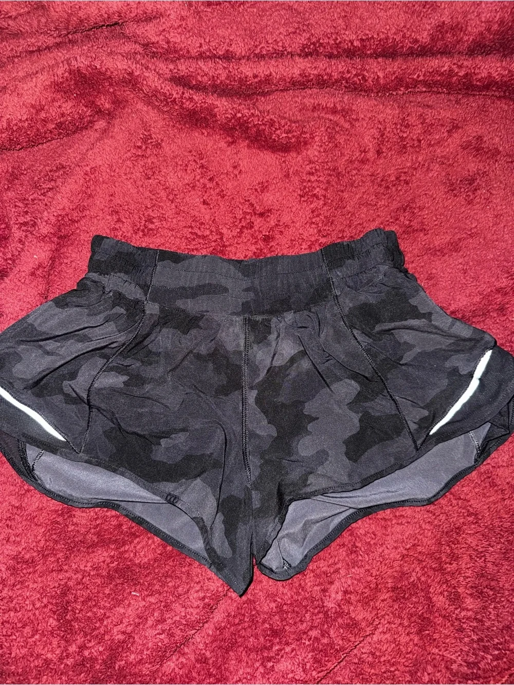 lululemon athletica Black Camo Running Shorts
